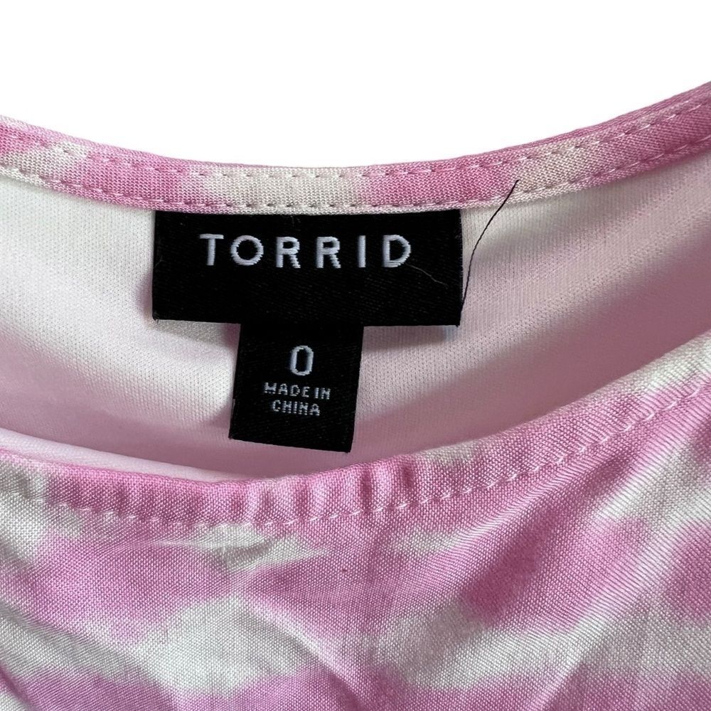 Torrid Pink Tie-Dye Challis Handkerchief Dress 0 - Picture 5 of 11